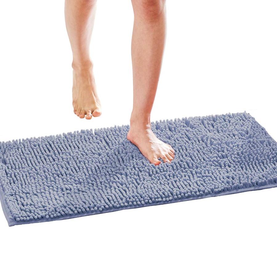 アイメディア AIMEDIA マイクロファイバー大判バスマット ブルーグレー 1010084 | アイメディア