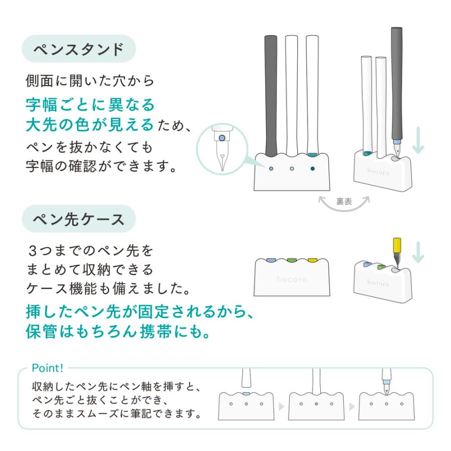 セーラー万年筆 万年筆ペン先のつけペン hocoro スタンド＆ケース 14-0510-210 | セーラー万年筆 | 02