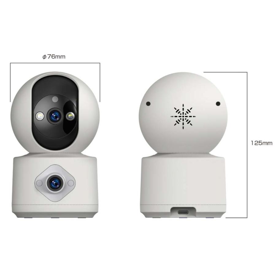 カシムラ kashimura スマートカメラ 2眼 首振 照明 KJ-206 | ブランド登録なし | 04