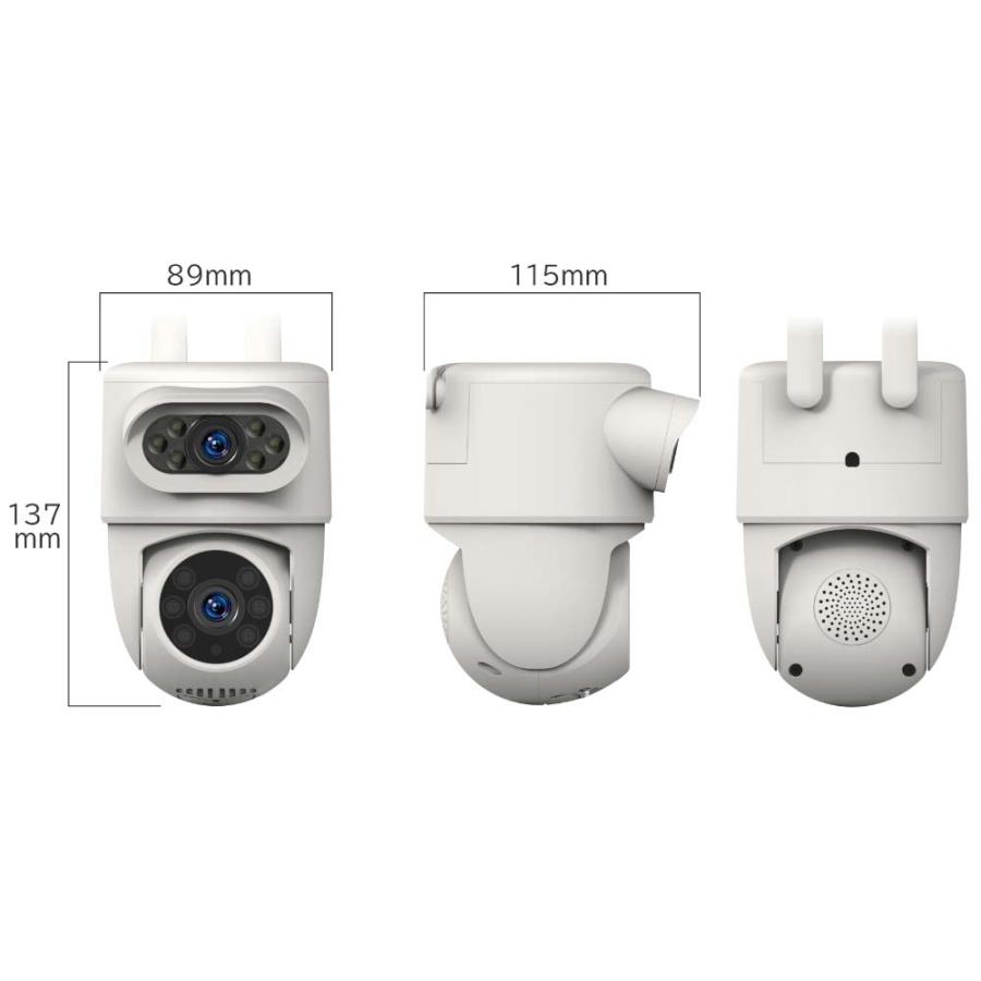 カシムラ kashimura スマートカメラ 2眼 防水 首振 照明 KJ-207 | ブランド登録なし | 04