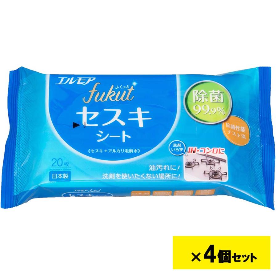 エルモア fukut ふくっと セスキシート 20枚 4個セット | エルモア