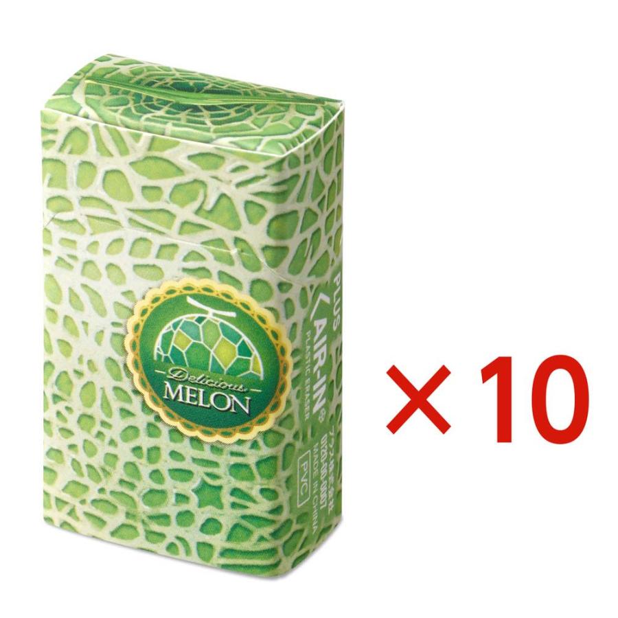 プラス PLUS エアイン フルーツ消しゴム 第二弾 メロン ER-0311 10個セット 36727 | PLUS