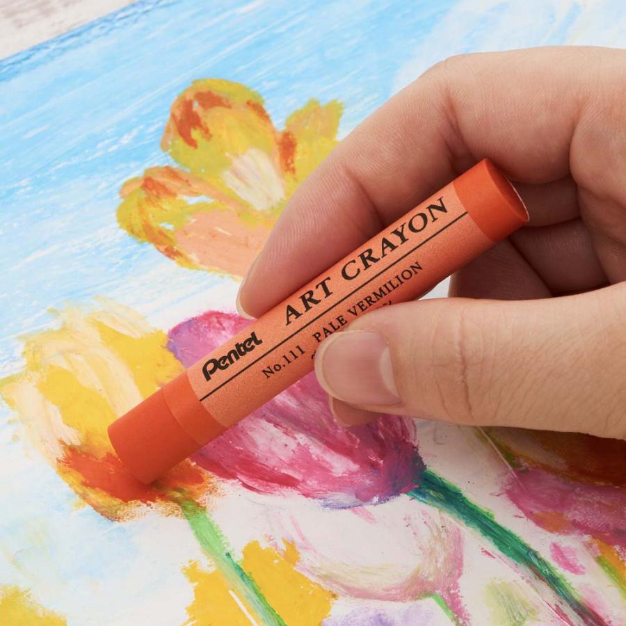ぺんてる pentel アートクレヨン 単色 ペールバーミリオン 10本セット PTACT111 | ぺんてる | 01