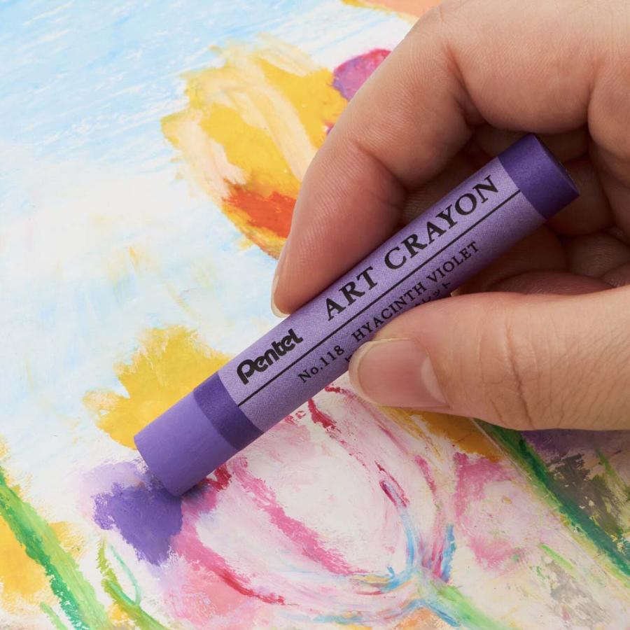 ぺんてる pentel アートクレヨン 単色 ヒヤシンスバイオレット 10本セット PTACT118 | ぺんてる | 01