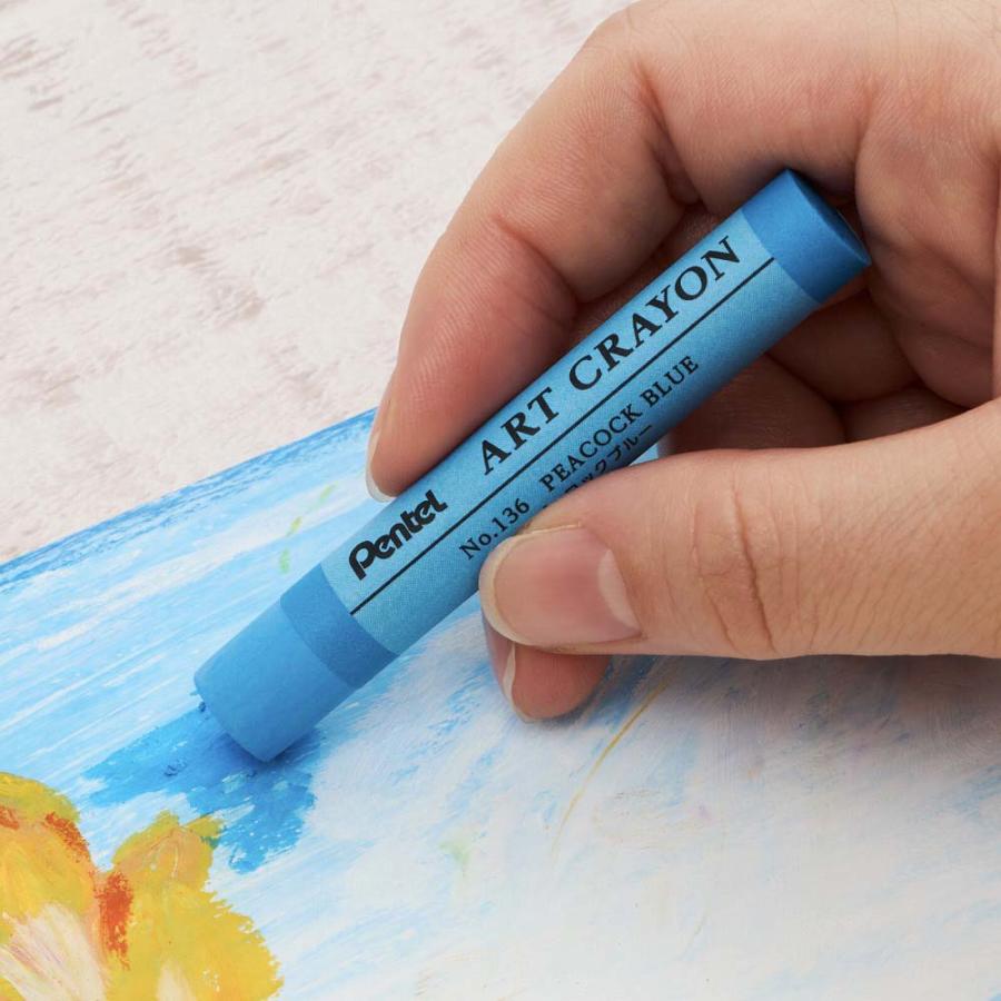 ぺんてる pentel アートクレヨン 単色 ピーコックブルー 10本セット PTACT136 | ぺんてる | 01