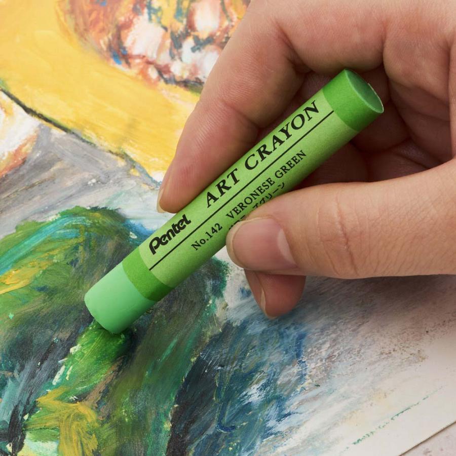 ぺんてる pentel アートクレヨン 単色 ベロニーズグリーン 10本セット PTACT142 | ぺんてる | 01