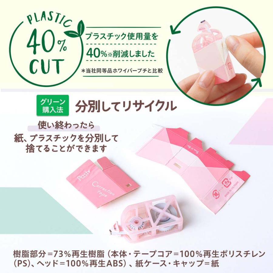 プラス(PLUS) Pasty 紙ケース入り修正テープ ピンク WH-2005-P 52726 | Pasty | 05