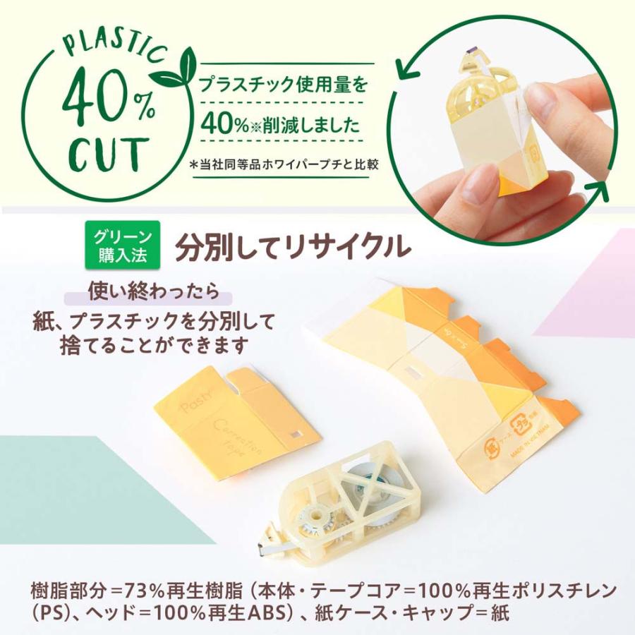 プラス(PLUS) Pasty 紙ケース入り修正テープ イエロー WH-2005-P 52730 | Pasty | 05