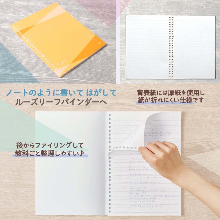 プラス(PLUS) Pasty ノート型ルーズリーフ イエロー 5冊 NL-005DS-P 76034 | Pasty | 03