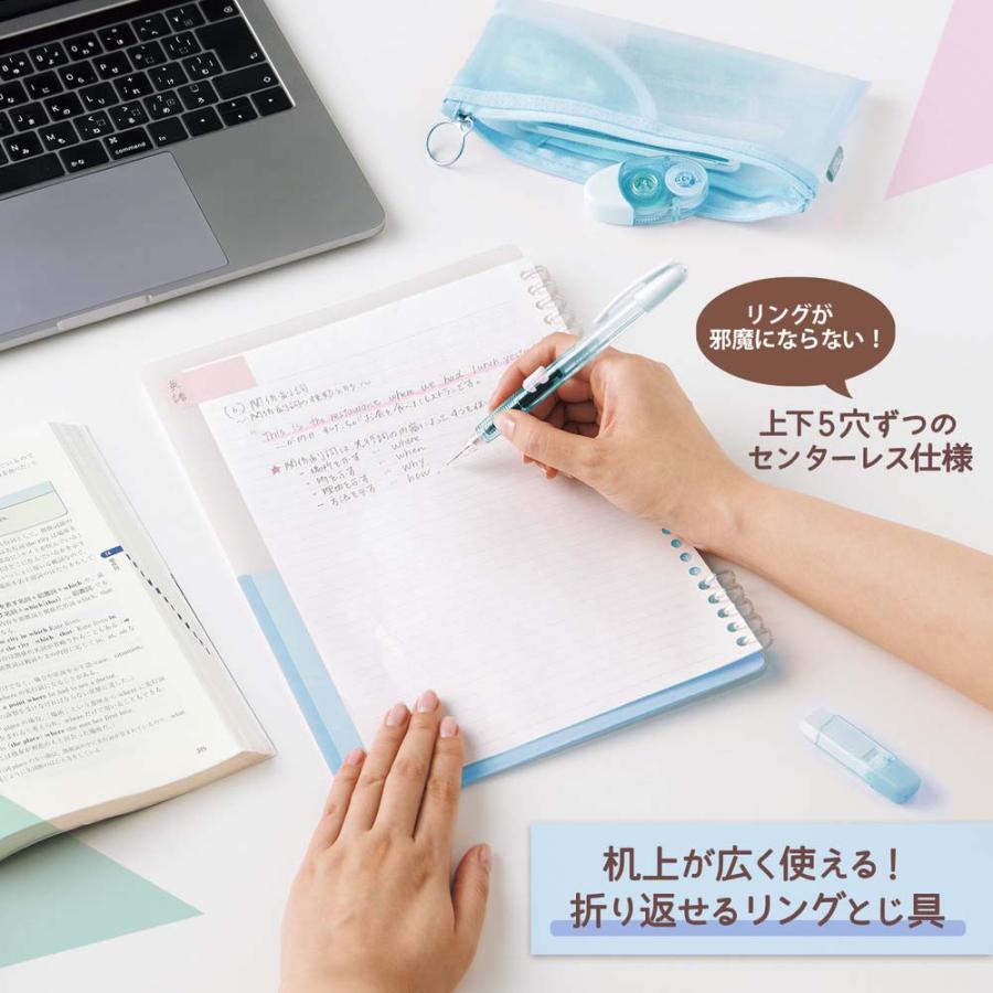 プラス(PLUS) Pasty リング式ルーズリーフバインダー ソーダブルー FC-820PR 97082 | Pasty | 02