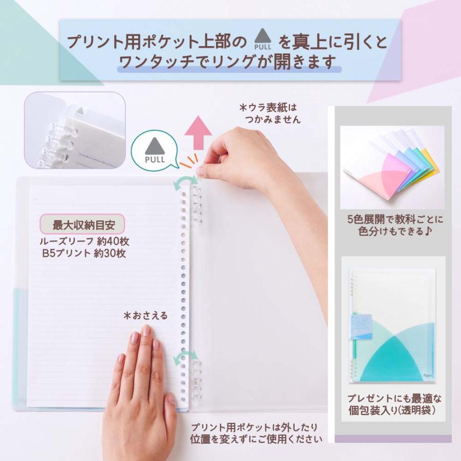 プラス(PLUS) Pasty リング式ルーズリーフバインダー ソーダブルー FC-820PR 97082 | Pasty | 04