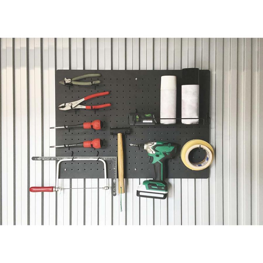 光 HIKARI スチール製 パンチングボード 黒 450×600mm  PGFBD456-1 | ブランド登録なし | 01