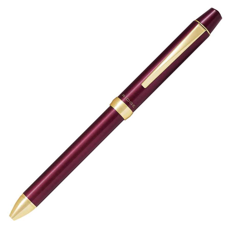 パイロット PILOT 多機能ボールペン 油性 0.7mm スリープラスワン リッジ 3+1 ワインレッド ギフトケース付き BTHRT5SR-WR RIDGE | PILOT（文具）