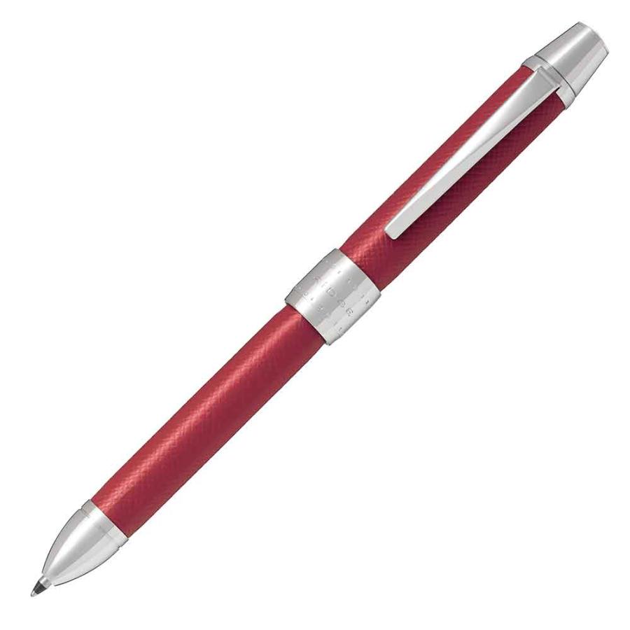 パイロット PILOT 多機能ボールペン 油性 0.7mm ツープラスワン リッジ レザー 2+1 レッド ギフトケース付き BTHR-3SL-R RIDGE | PILOT（文具）