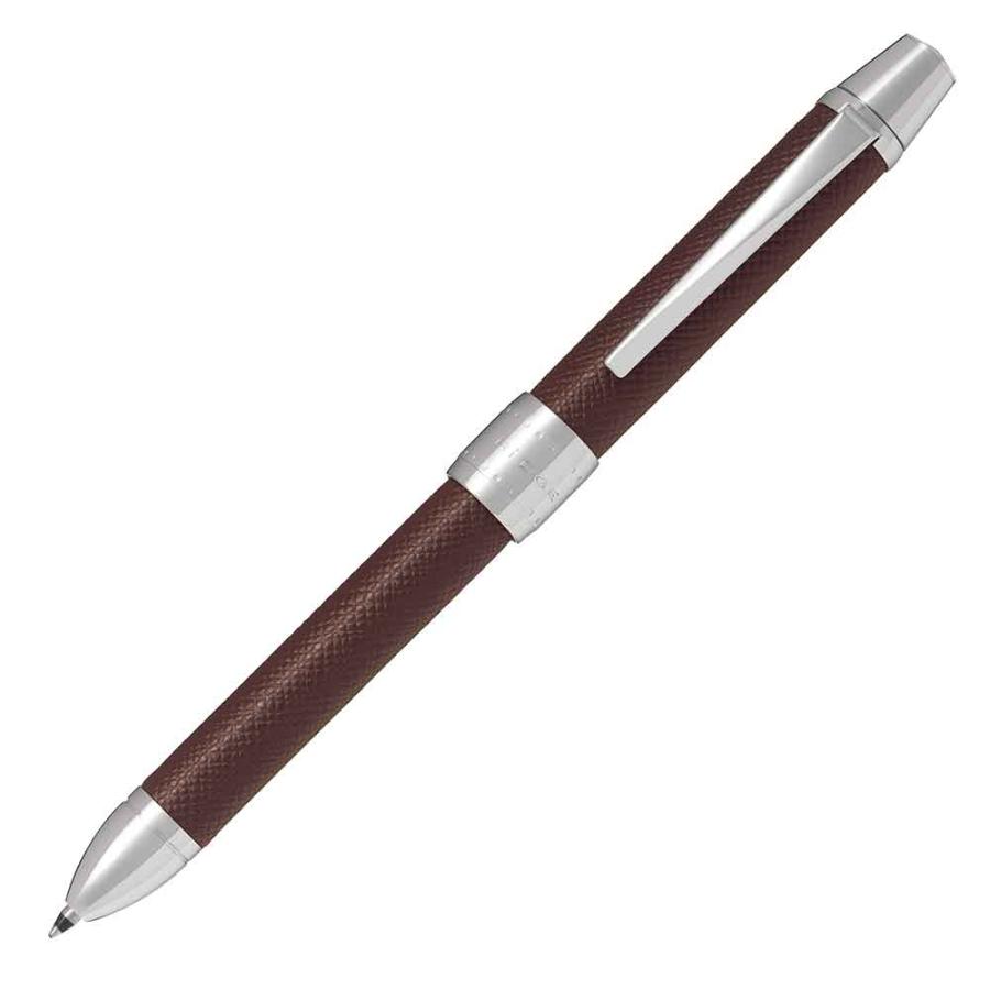 パイロット PILOT 多機能ボールペン 油性 0.7mm ツープラスワン リッジ レザー 2+1 ブラウン ギフトケース付き BTHR-3SL-BN RIDGE | PILOT（文具）