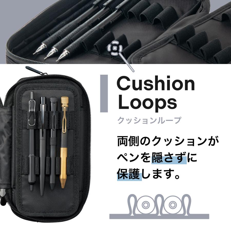 リヒトラブ XCOA スプレッドダブルペンケース ジェットブラック A-3801-24 | LIHIT LAB. | 05