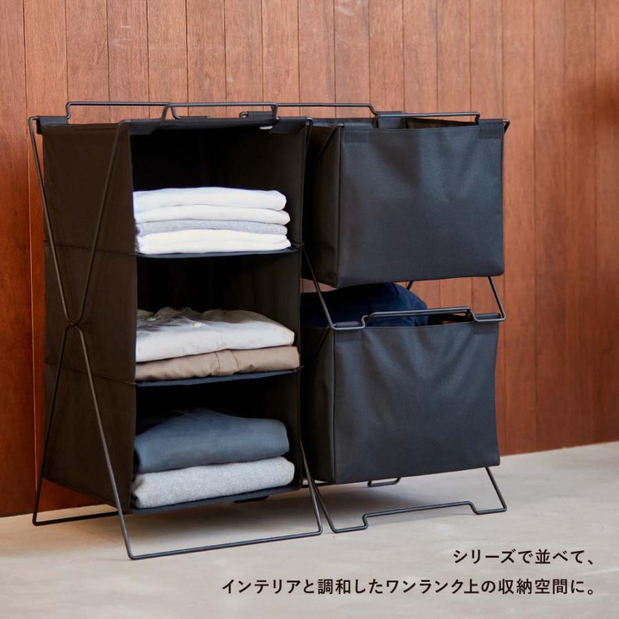 キングジム kingjim 3段ファブリックシェルフ クロ KSP004-BK | KING JIM | 03