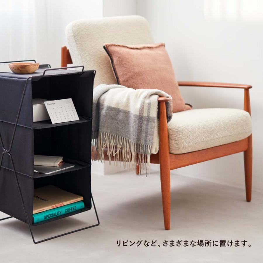 キングジム kingjim 3段ファブリックシェルフ クロ KSP004-BK | KING JIM | 04