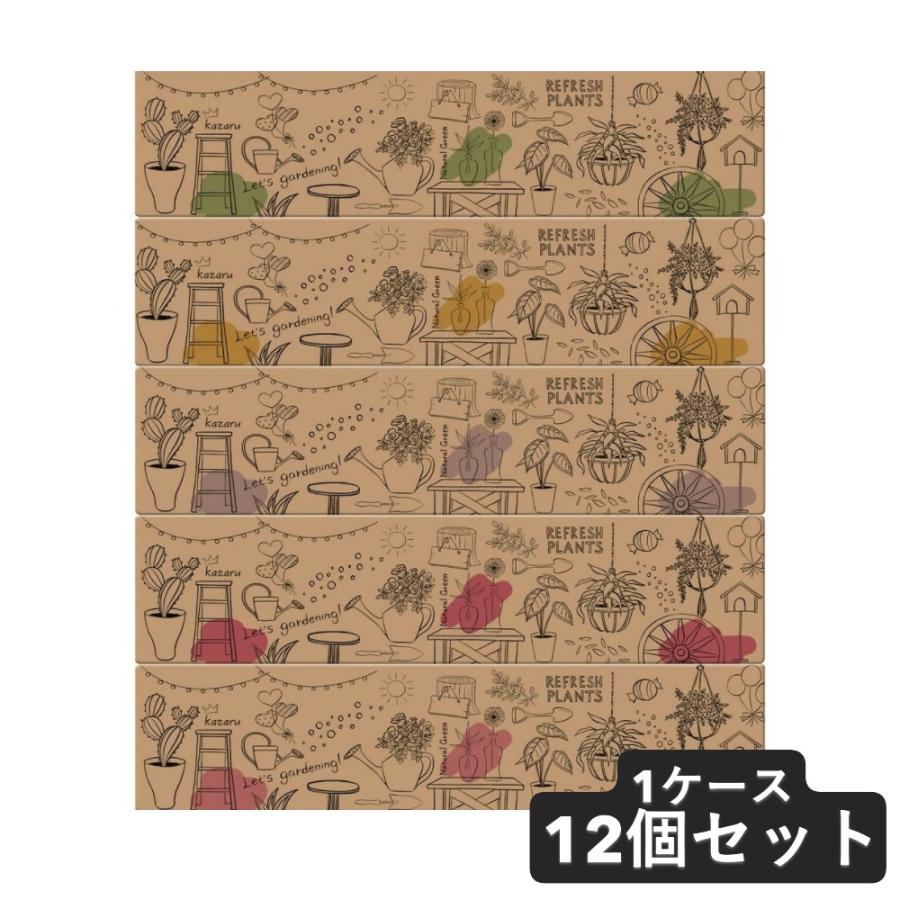 カミ商事 エルモア ティッシュ Kazru×Krafty ガーデン 180W 5個パック 1ケース 12個セット | エルモア