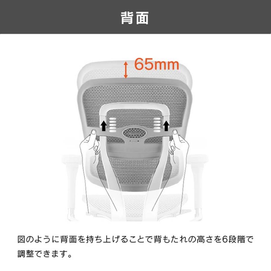 関家具 エルゴヒューマン エンジョイ2 ハイタイプ グレーフレーム EJ2-HAM-GF-WH ホワイト 389598 | 関家具 | 08