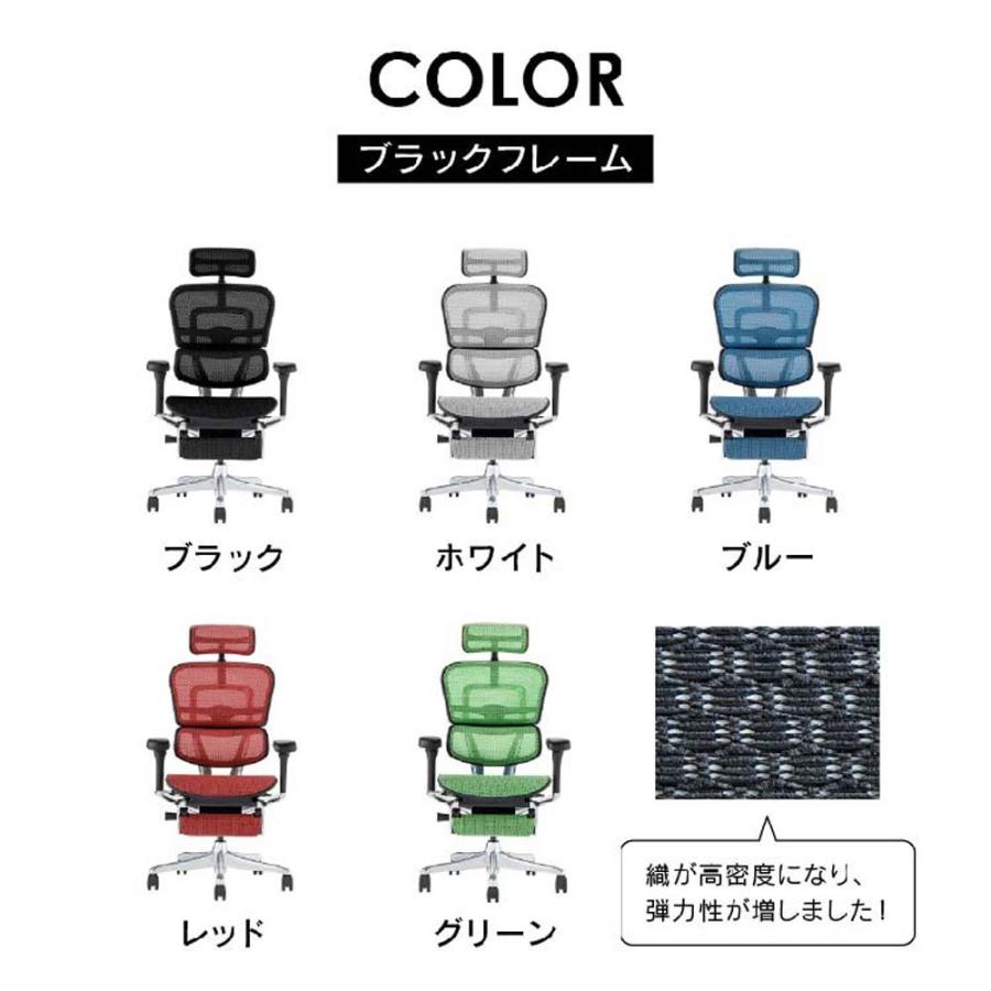 関家具 エルゴヒューマン プロ2 オットマン ブラックフレーム EHP2-LPL-DR-BF-GN グリーン 445400 | 関家具 | 01