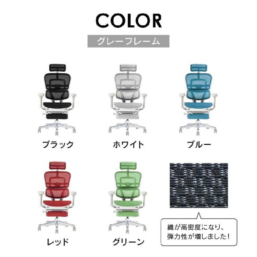 関家具 エルゴヒューマン プロ2 オットマン グレーフレーム EHP2-LPL-DR-GF-BK ブラック 445401 | 関家具 | 01