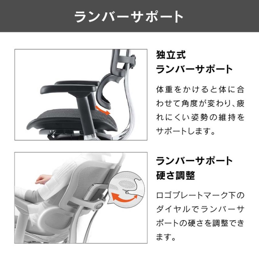 関家具 エルゴヒューマン プロ2 ハイタイプ ブラックフレーム EHP2-HAM-DR-BF-WH ホワイト 445407 | 関家具 | 11