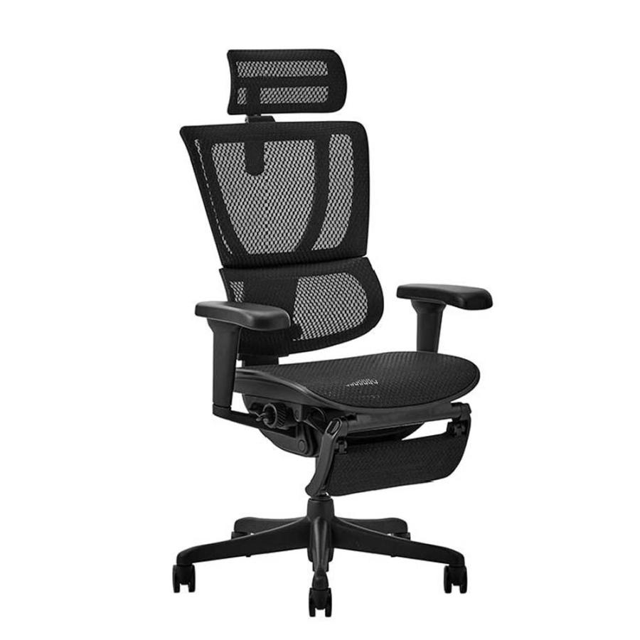 関家具 エルゴヒューマン FIT2 Lite オフィスチェア オットマン付 ブラックフレーム FIT2Lite-BF-BK ブラック 443306 | 関家具 | 07