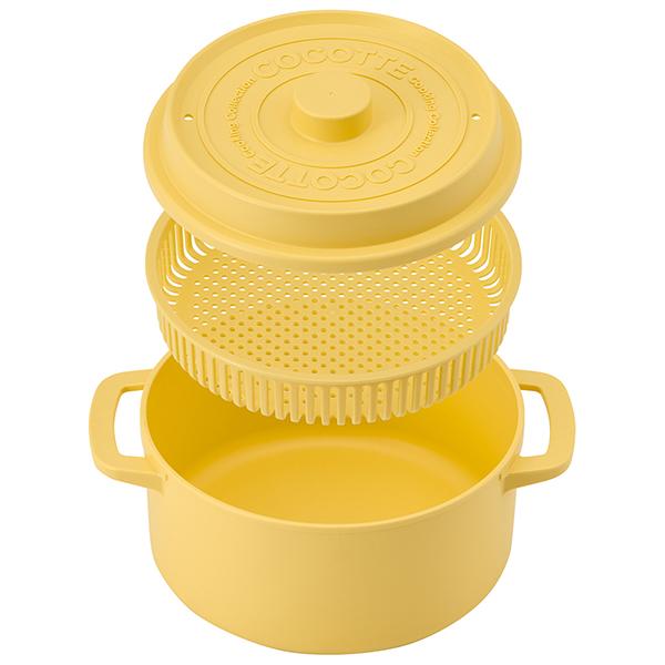 スケーター Skater ココット風電子レンジ用鍋　くすみイエロー MWCP2 | スケーター | 01