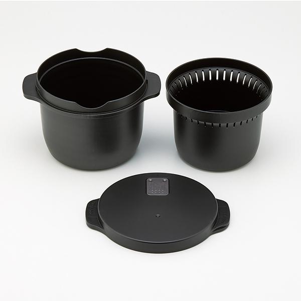 スケーター Skater 電子レンジふっくらホカホカおひつ１．５合　ブラック MWOH1 | スケーター | 01