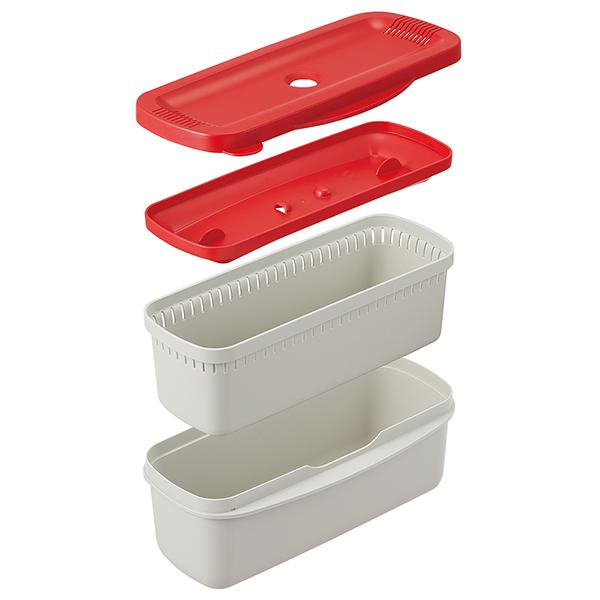 スケーター Skater 電子レンジスチームパスタメーカー　レッド MWPSM1 | スケーター | 01