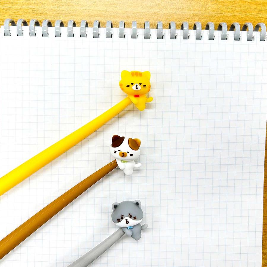 ハイハイ Hi-High 韓国っぽ ゆらゆらゲルペン キャッツダイアリー 3本セット HH-1397 | ブランド登録なし | 01