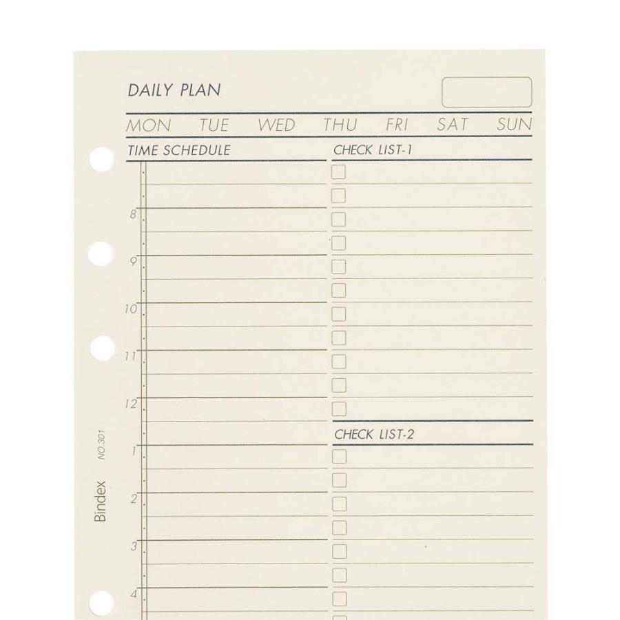 NOLTY（ノルティ） 日本能率協会 システム手帳 リフィール バイブルサイズ 1日計画表＜DAILY PLAN 12h（フリー）＞ 30枚入 No.301 | NOLTY | 02