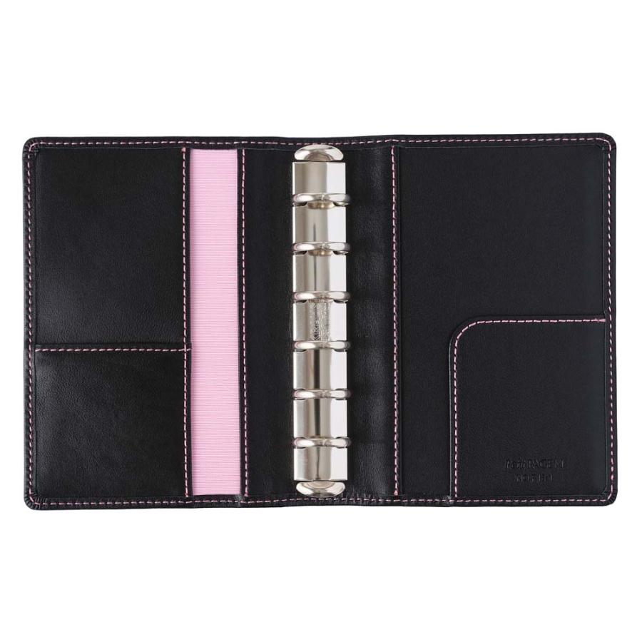 NOLTY（ノルティ） 日本能率協会 システム手帳 本体 ミニ6サイズ エントロ P19 ブラック ピンクステッチ PB16-1 | NOLTY | 01