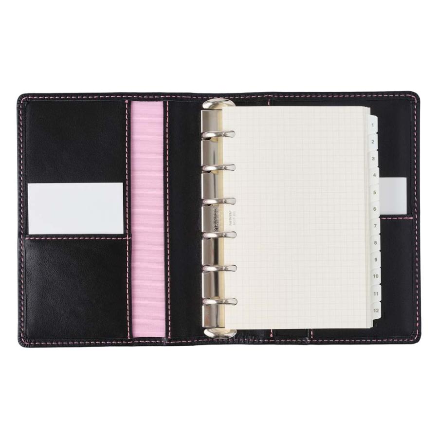 NOLTY（ノルティ） 日本能率協会 システム手帳 本体 ミニ6サイズ エントロ P19 ブラック ピンクステッチ PB16-1 | NOLTY | 02