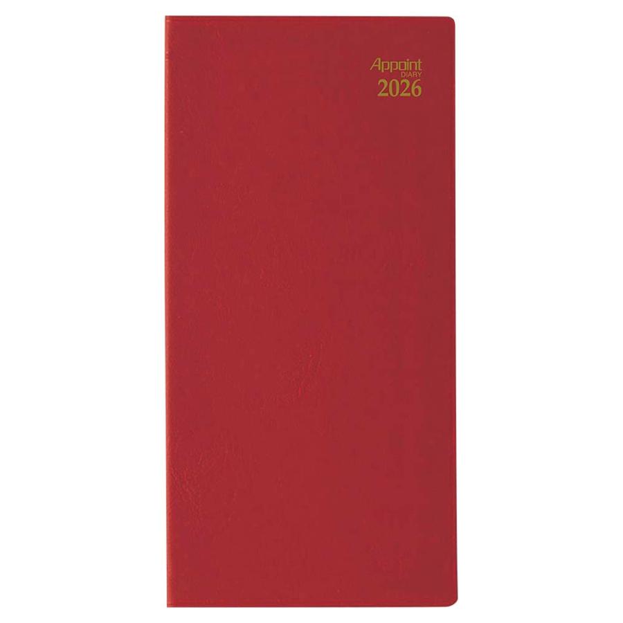 ダイゴー DAIGO 26年 アポイント ダイアリー 月間 薄型 レッド E1013 | Appoint DIARY