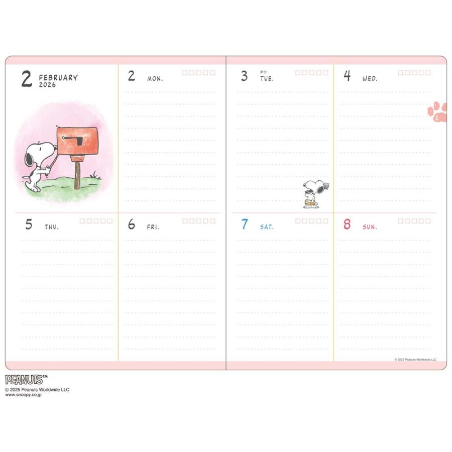 アートプリントジャパン 26年ダイアリーB6サイズ ブロック週間 ピーナッツコミック 1000137372 | ブランド登録なし | 03