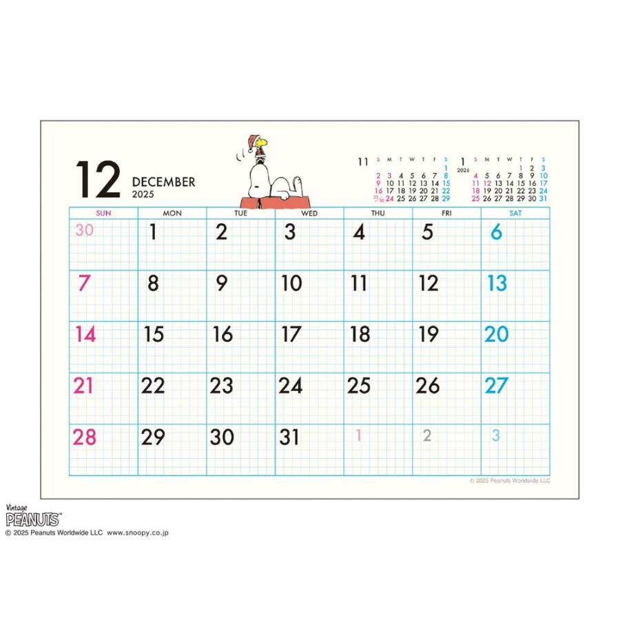 アートプリントジャパン 26年 カレンダー PEANUTS 卓上 エコ 1000136863 | ブランド登録なし | 03