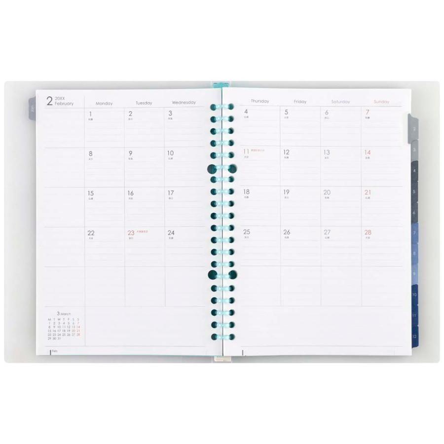 マルマン maruman 26年 A5 バインダーダイアリー ブルー FD42-26-02 | maruman | 04