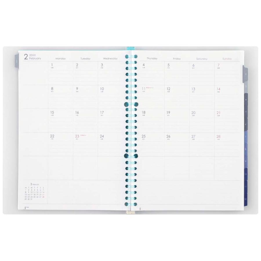 マルマン maruman 26年 B5 バインダーダイアリー ブルー FD43-26-02 | maruman | 04