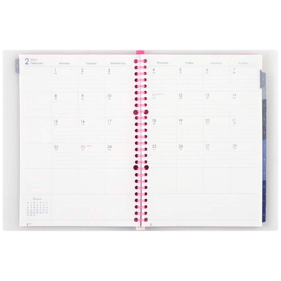 マルマン maruman 26年 B5 バインダーダイアリー ピンク FD43-26-08 | maruman | 04