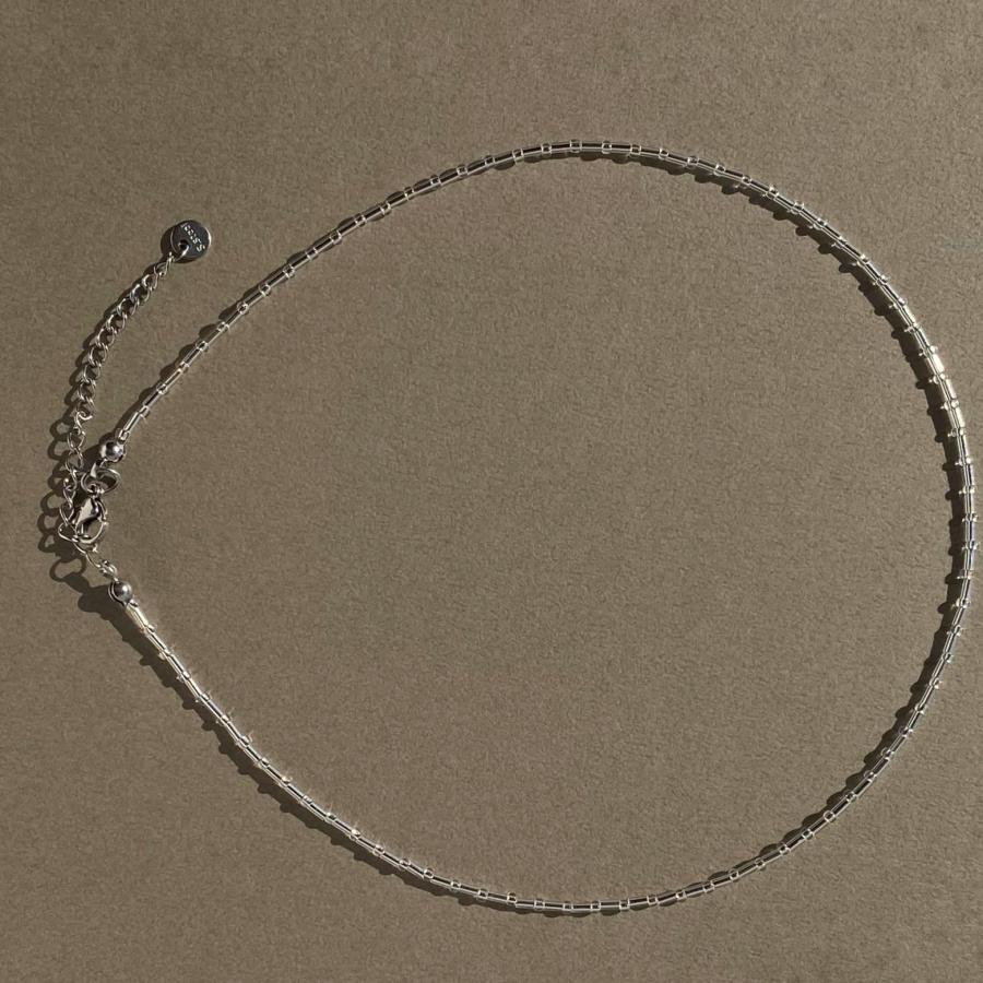 2Wayビーズステンレスネックレス[シルバーカラー]  2023年秋冬新作　ハンドメイドアクセサリー |  | 04