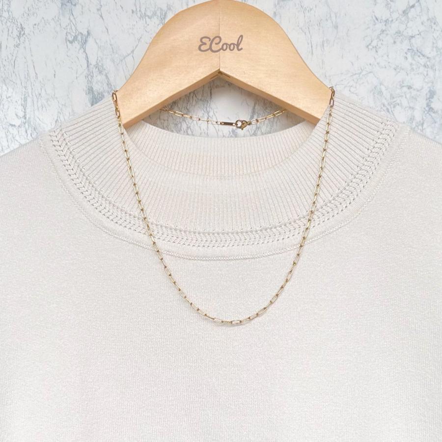 サージカルステンレスチェーンネックレス[ゴールドカラー]  2024年秋冬新作　アレルギー対応　ハンドメイドアクセサリー | 