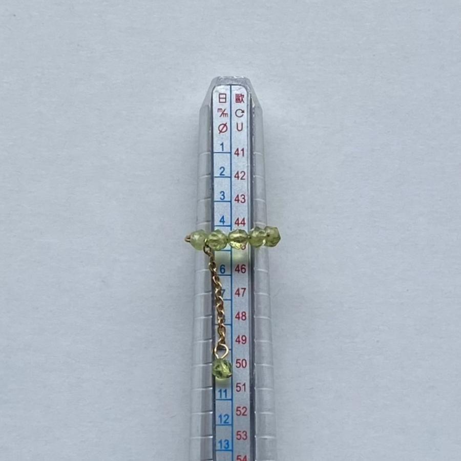 ペリドットサージカルステンレスピンキーリング　2023年春夏新作　ハンドメイドアクセサリー 金属アレルギー対応　天然石　8月誕生石 |  | 03