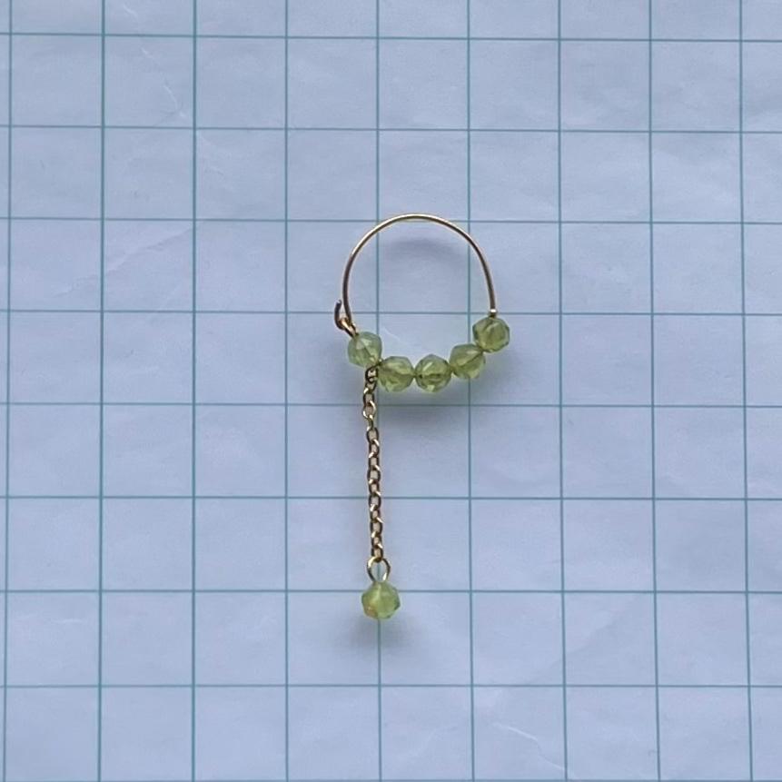 ペリドットサージカルステンレスピンキーリング　2023年春夏新作　ハンドメイドアクセサリー 金属アレルギー対応　天然石　8月誕生石 |  | 04