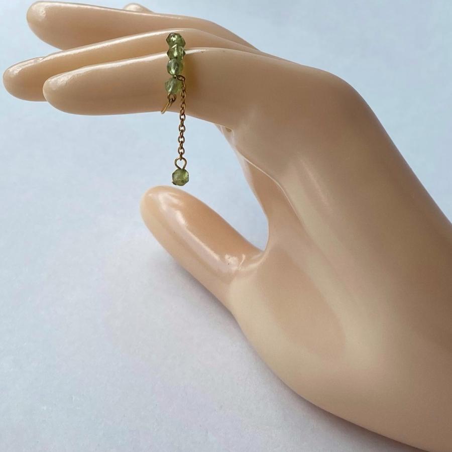 ペリドットサージカルステンレスピンキーリング　2023年春夏新作　ハンドメイドアクセサリー 金属アレルギー対応　天然石　8月誕生石 |  | 05