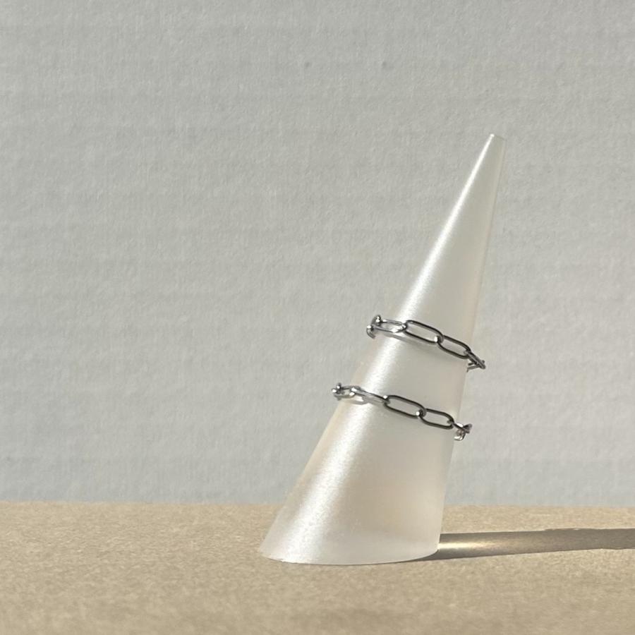 サージカルステンレスチェーンリングセット[シルバーカラー]　2024年秋冬新作　ハンドメイドアクセサリー 金属アレルギー対応 |  | 01