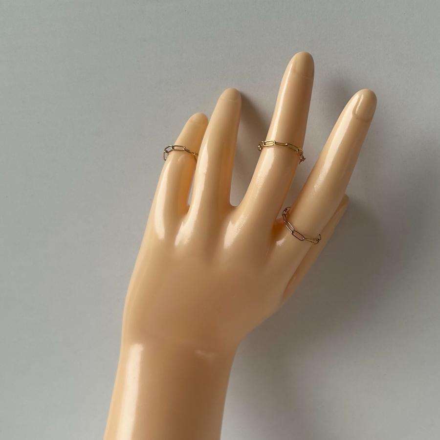 サージカルステンレスチェーンリングセット[ゴールドカラー]　2024年秋冬新作　ハンドメイドアクセサリー 金属アレルギー対応 |  | 03