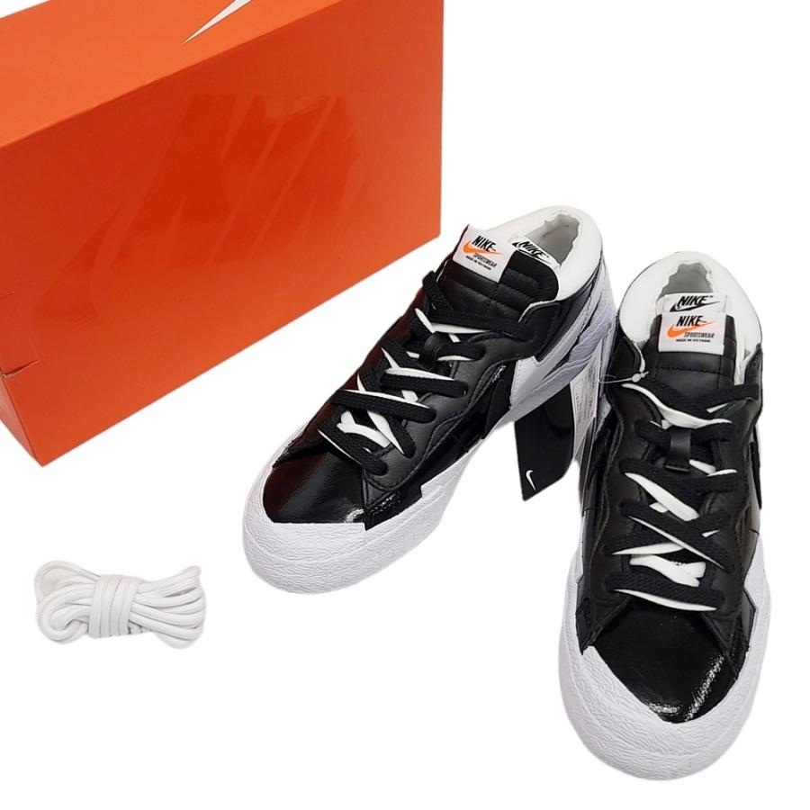 NIKExサカイ sacai BLAZERLOW DM6443-001 27cm Buy sacai x Blazer Low 'Black Patent' - DM6443 001 | GOAT