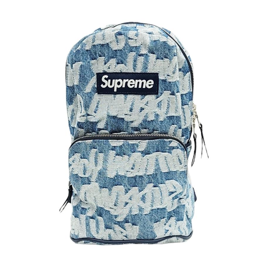 WC025 Supreme シュプリーム 22SS Fat Tip Jacquard Denim Sling Bag ジャカード デニム スリングバッグ ボディバッグ ブルー 未使用 ○60 :WC025:エコパーク ヤフー店 通販 22ss supreme sling bag denim blue ボディバッグ